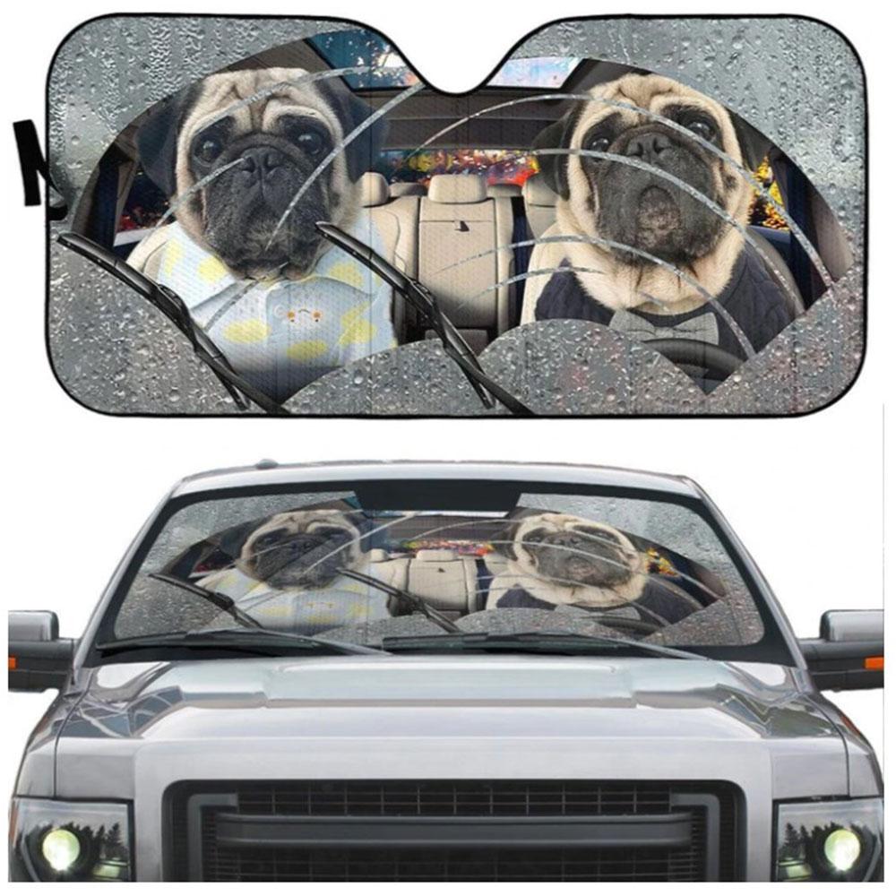 Rain Pugs Custom Car Auto Sun Shades Windshield Accessories Decor Gift