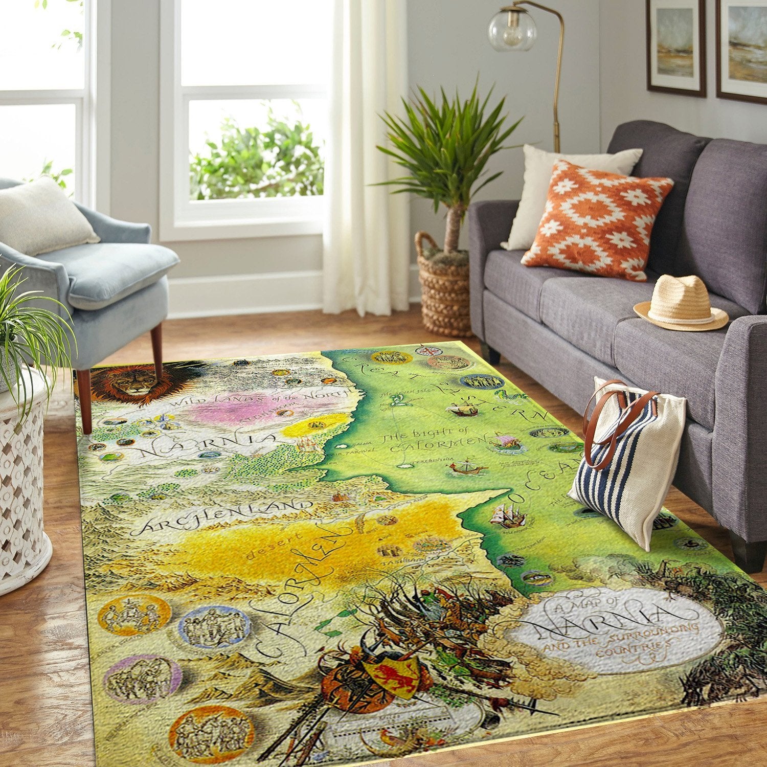 Narnia Map Area Rug 04964 Home Decor Bedroom Living Room Decor