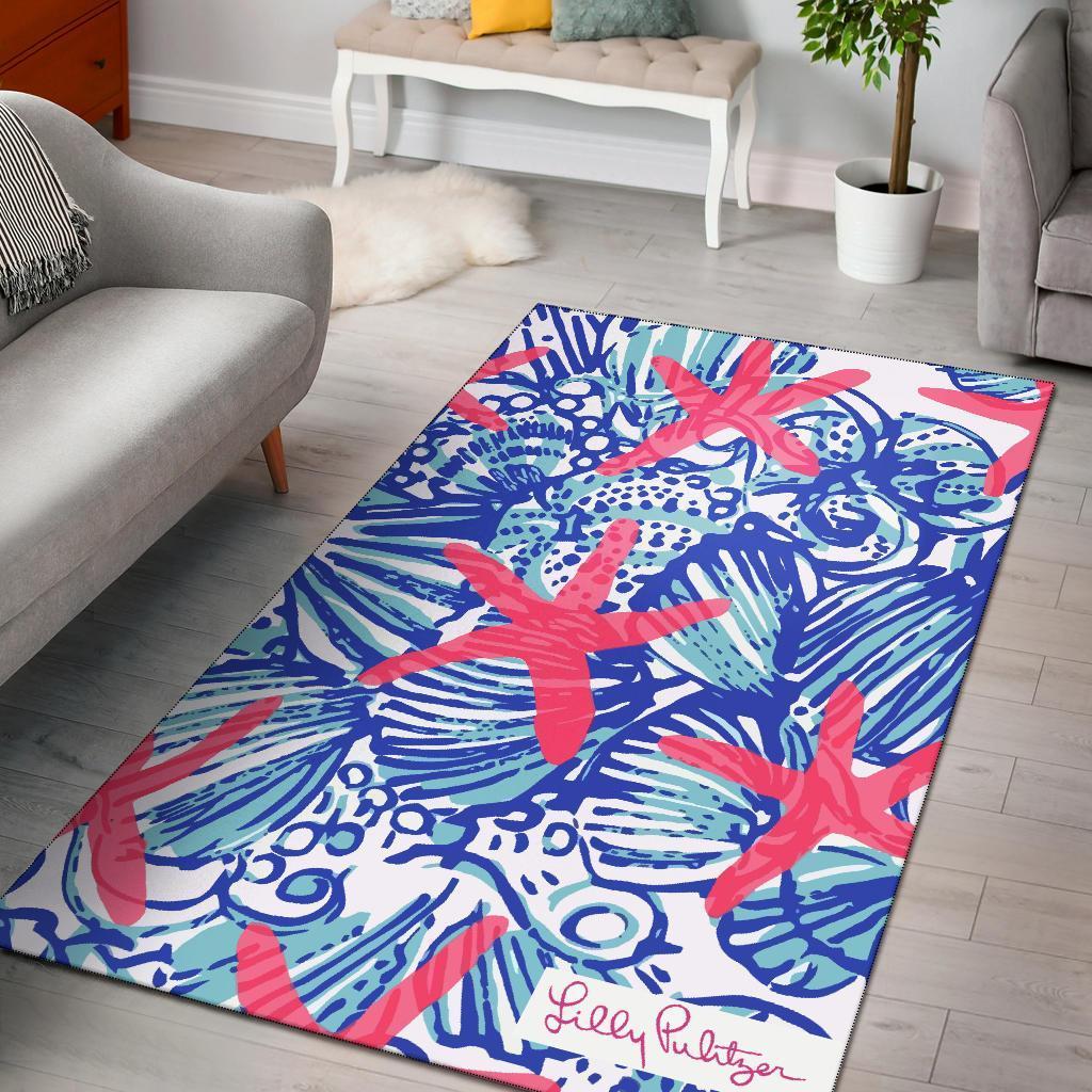 She She Shell Lilly Pulitzer Area Rug Carpet