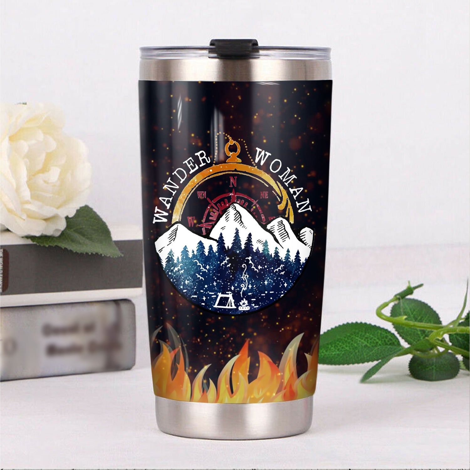 Wander Woman Camping Camfire Tumbler 2021