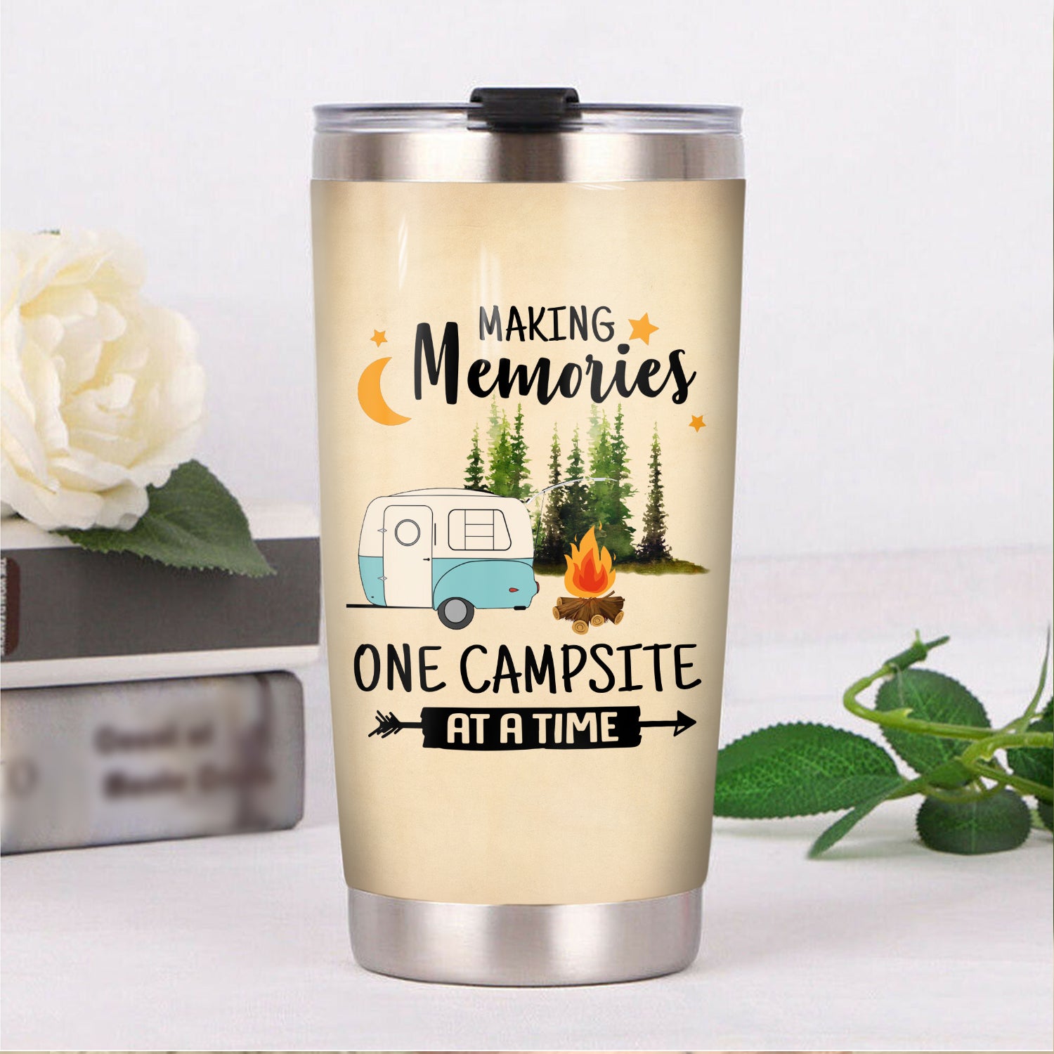 Making Memories One Campsite At A Time Camping Camfire Tumbler 2021