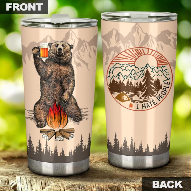 Bear Beer Camping Camfire Tumbler 9 2021