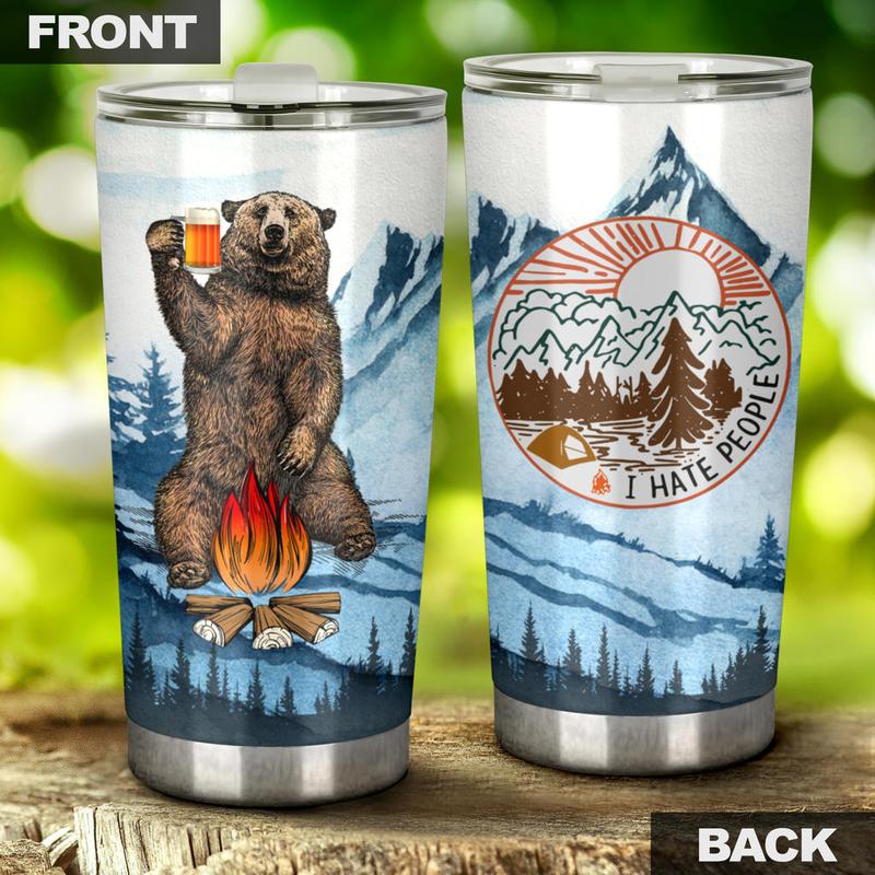 Bear Beer Camping Camfire Tumbler 12 2021