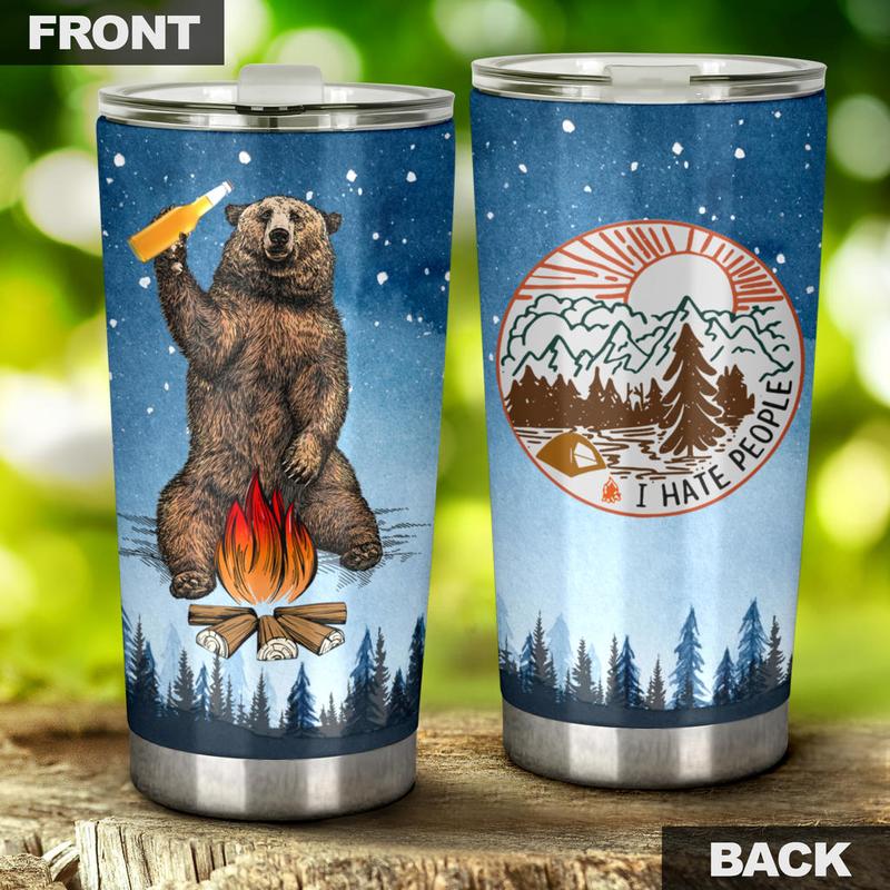 Bear Beer Camping Camfire Tumbler 10 2021