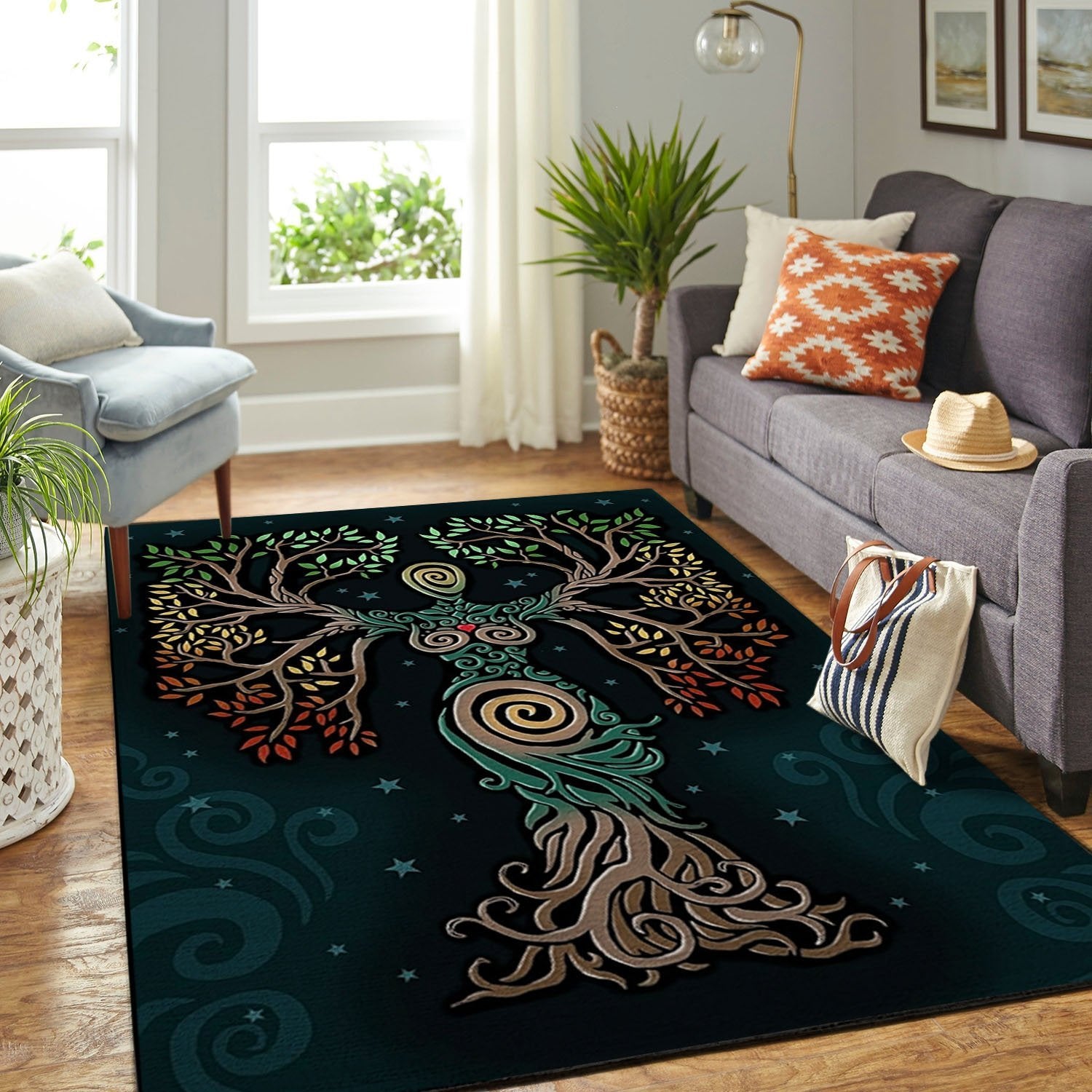 The Tree Area Rug Floor Home Room Decor