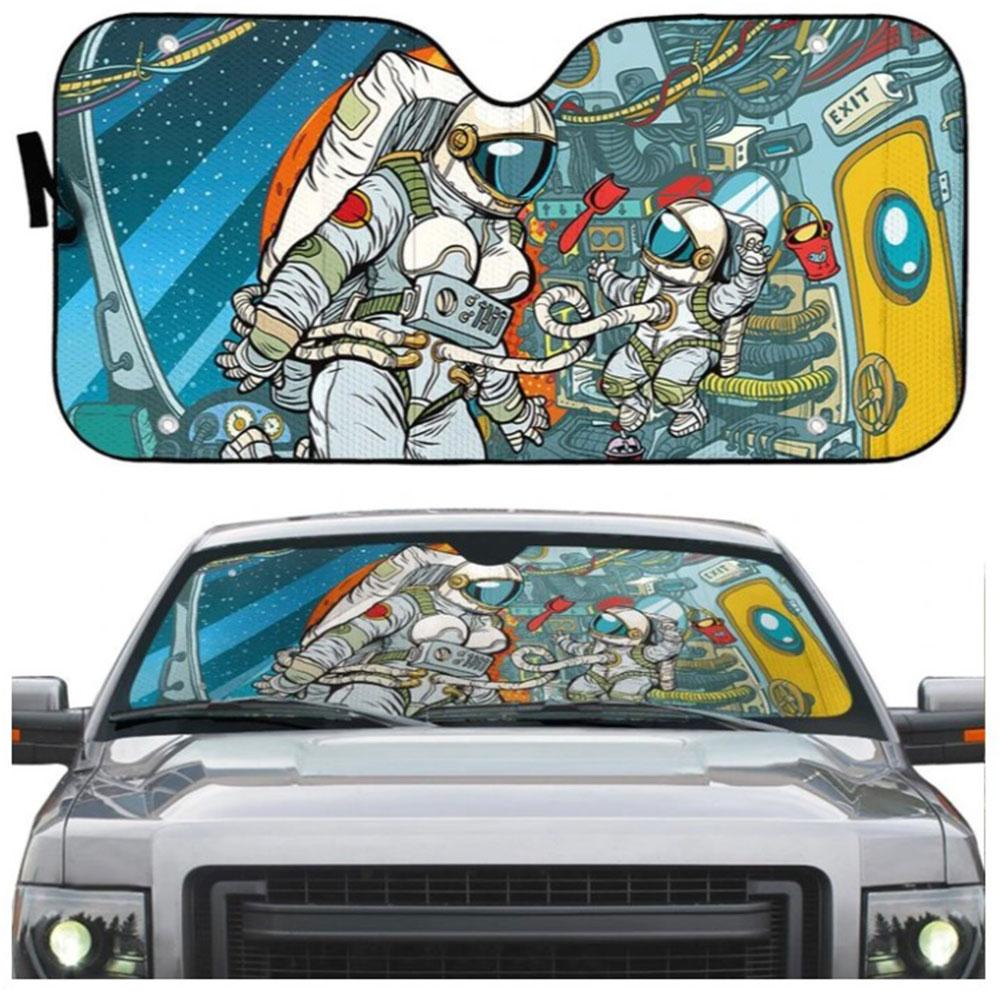 Space Family Custom Car Auto Sun Shades Windshield Accessories Decor Gift