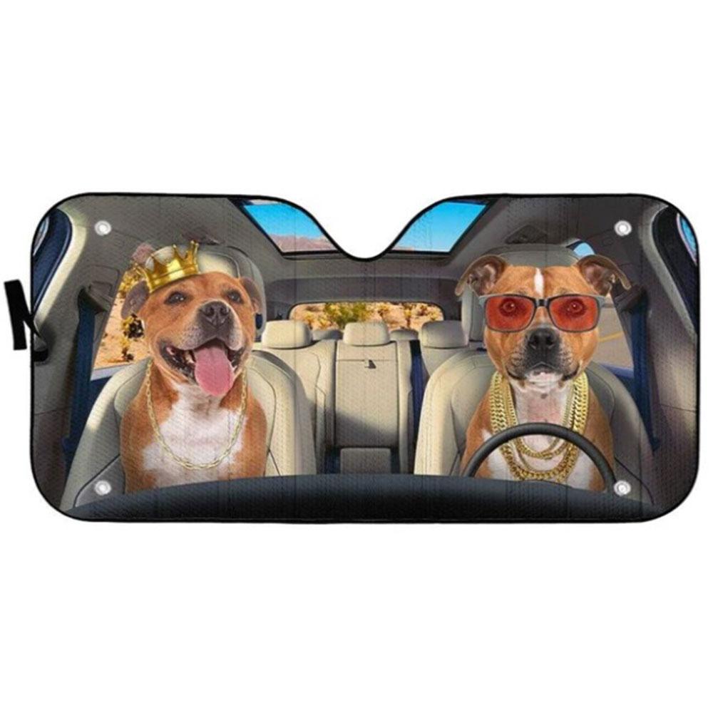 Staffordshire Bull Terrier Dog Car Auto Sun Shades Windshield Accessories Decor Gift