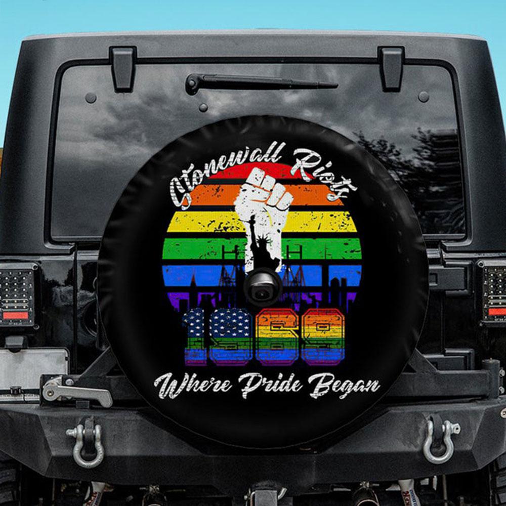Where Pride Began Jeep Car Spare Tire Cover Gift For Campers