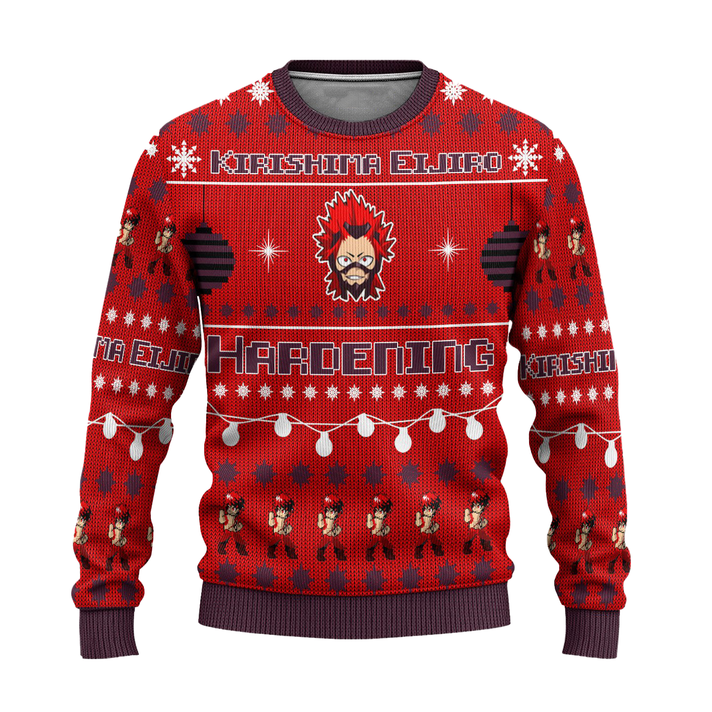 Eijiro Kirishima Anime Ugly Christmas Sweater Custom My Hero Academia Xmas Gift
