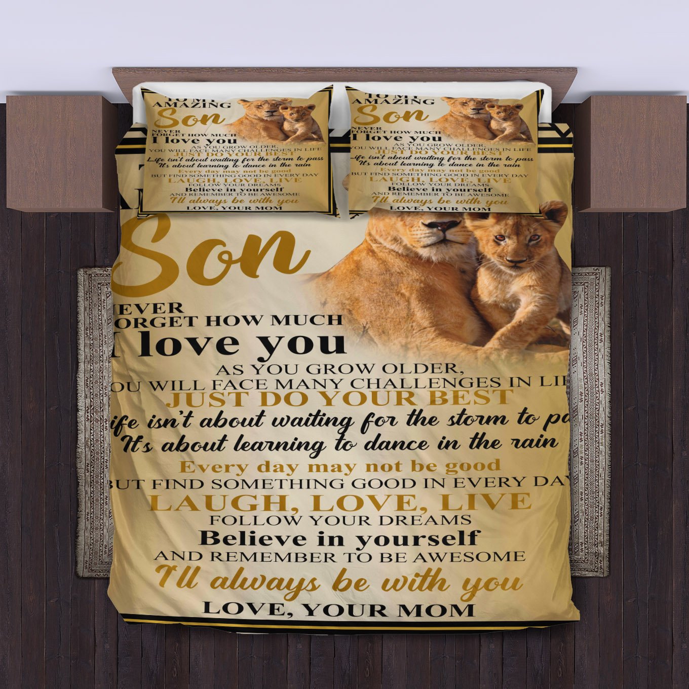 To My Amazing Son Bedding Set Duvet Cover And Pillowcase Set