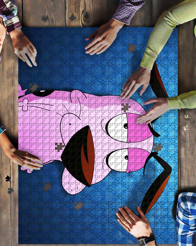 Courage The Cowardly Dog Face Mock Puzzle
