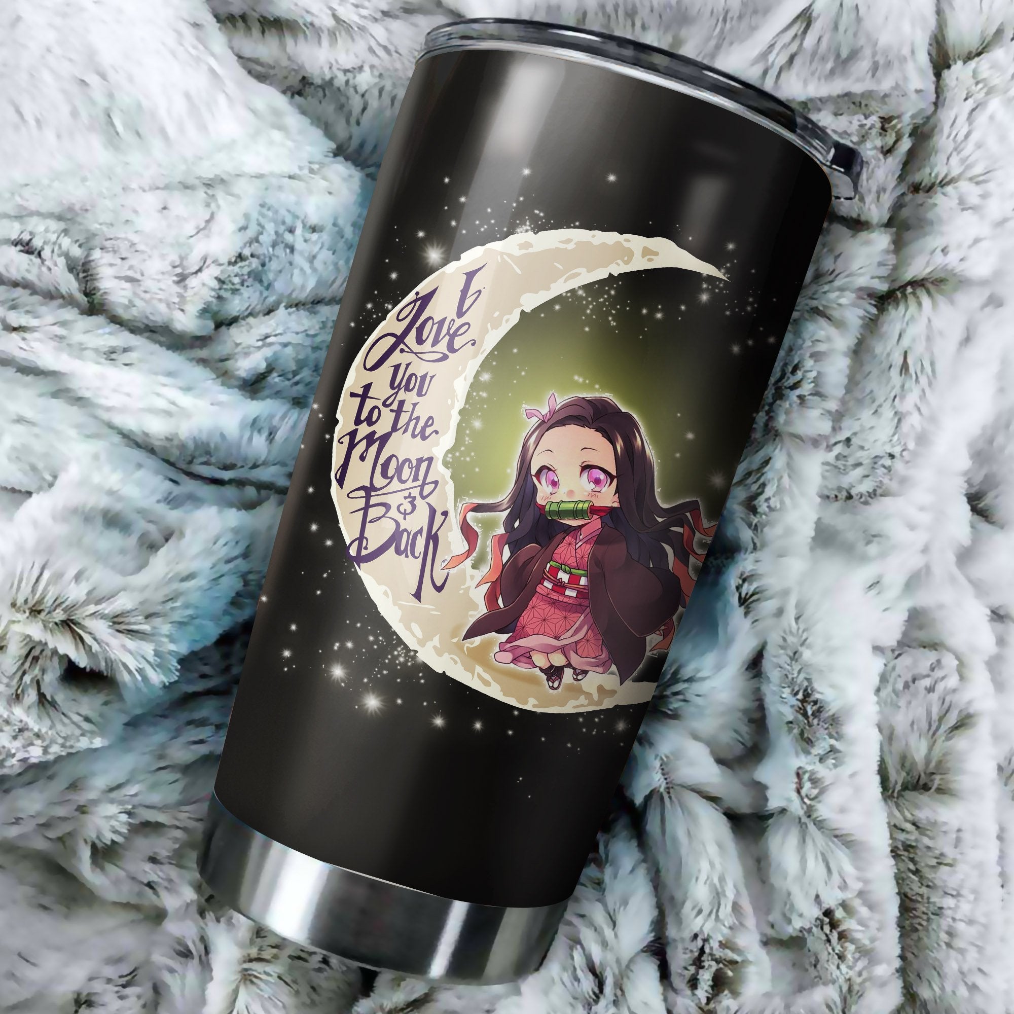 Demon Slayer Cute Anime Moon Tumbler Perfect Birthday Best Gift Stainless Traveling Mugs 2021