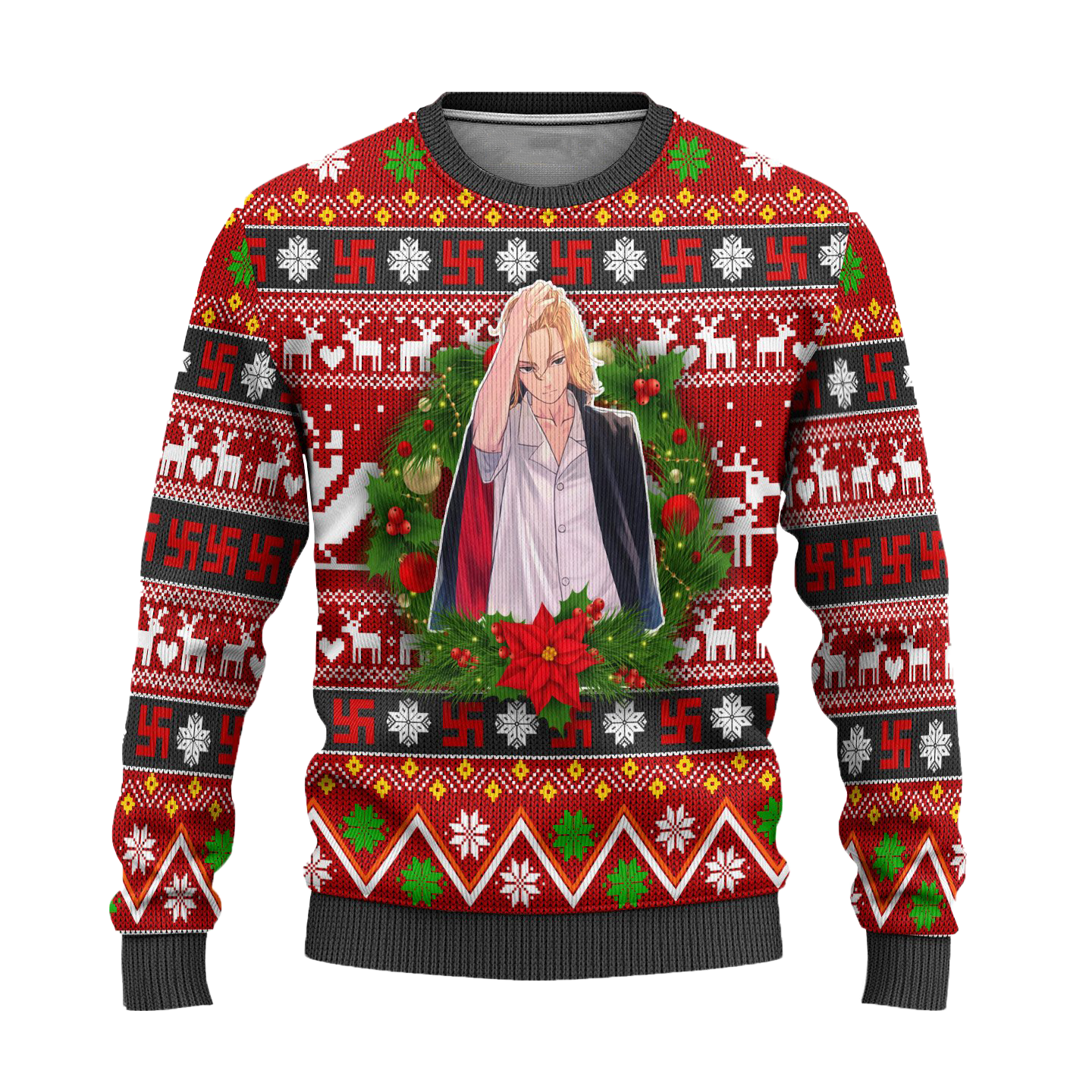 Manjiro Sano Anime Ugly Christmas Sweater Custom Tokyo Revengers Xmas Gift