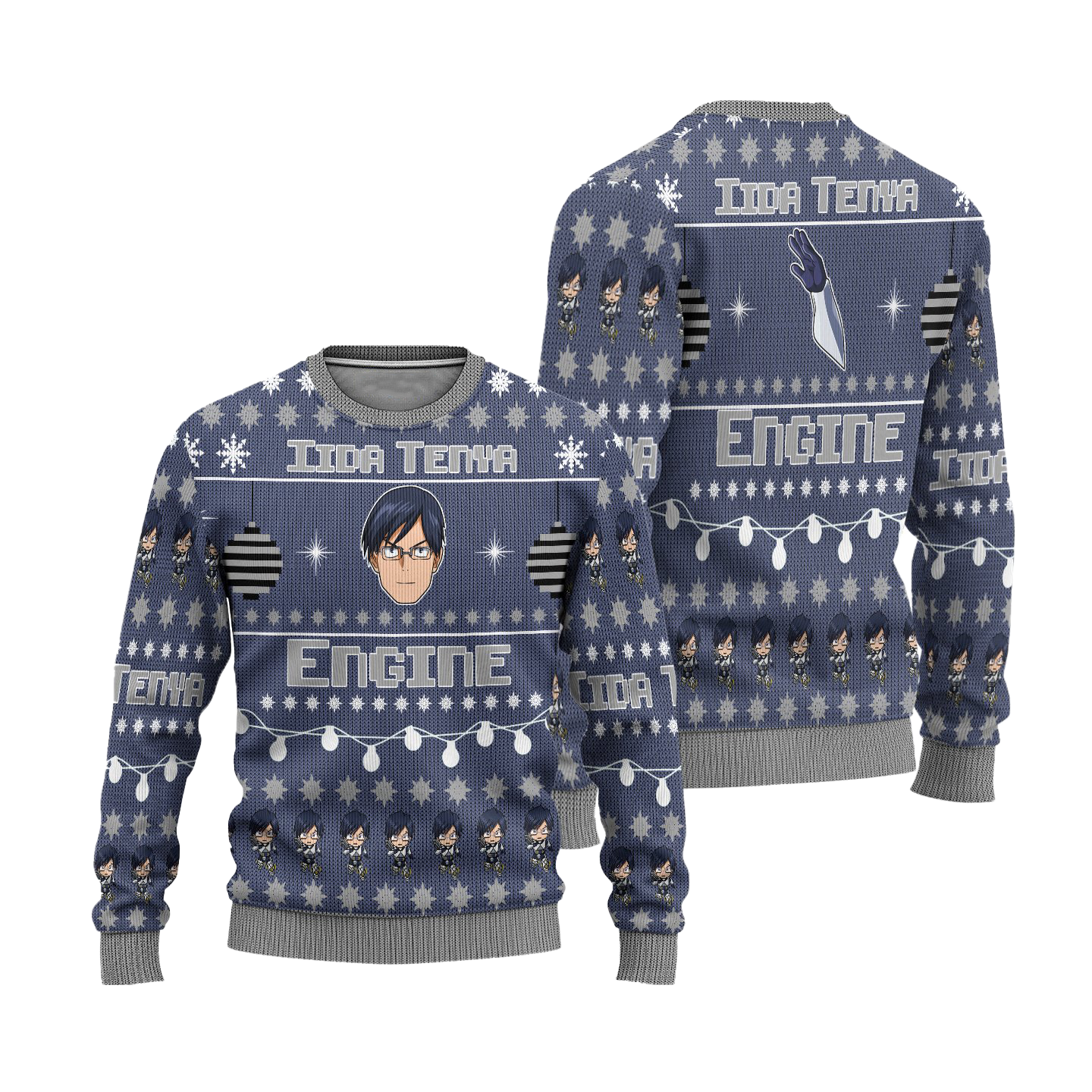 Tenya Iida Anime Ugly Christmas Sweater Custom My Hero Academia Xmas Gift