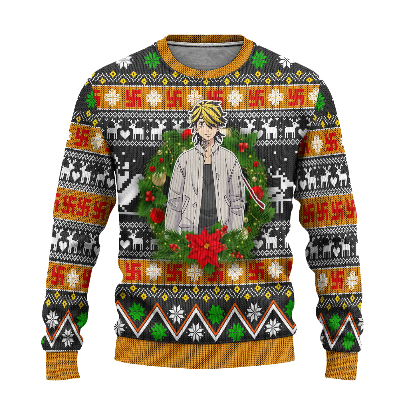 Kazutora Hanemiya Anime Ugly Christmas Sweater Custom Tokyo Revengers Xmas Gift