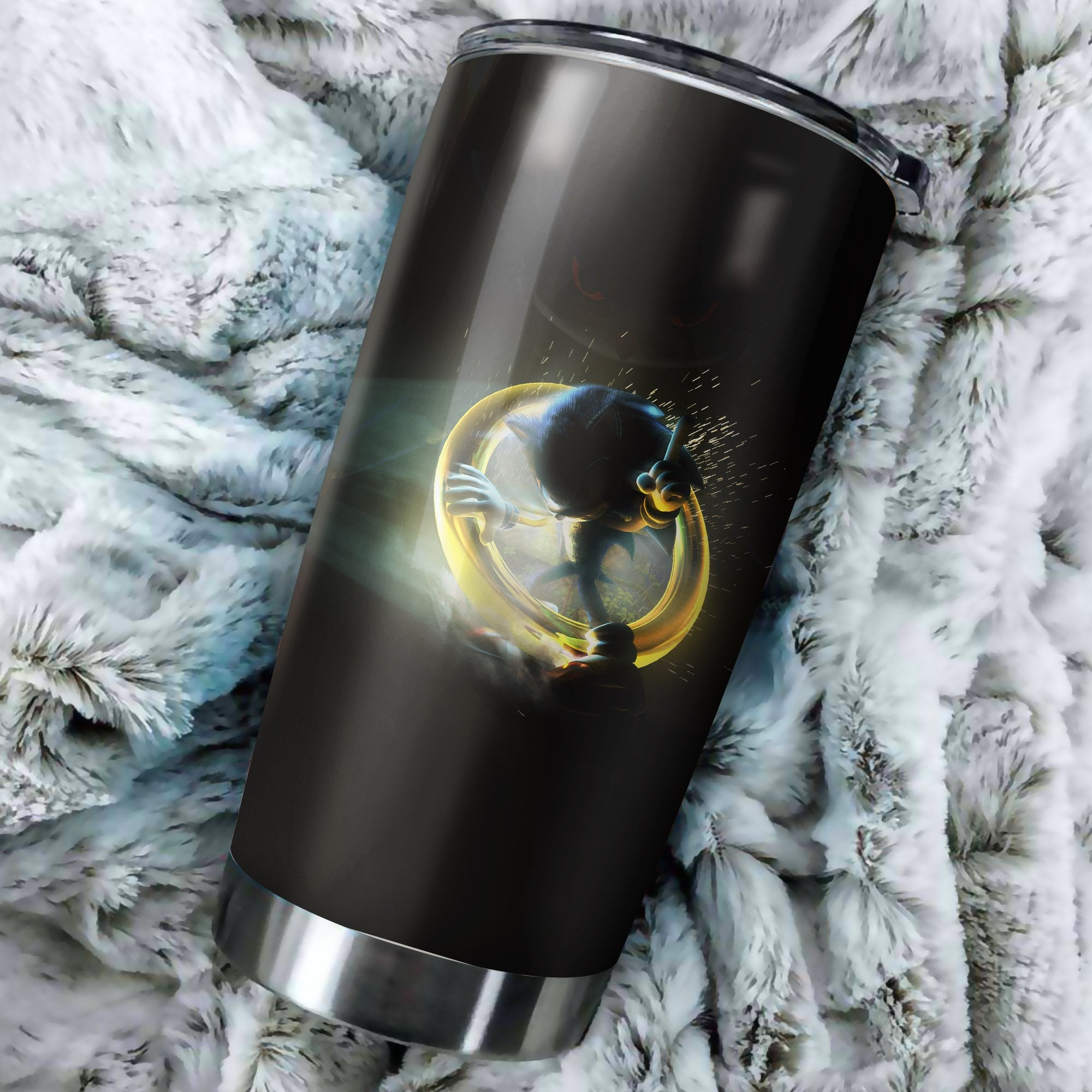 Sonic The Hedgehog Art Tumbler Best Perfect Gift Idea Stainless Traveling Mugs 2021