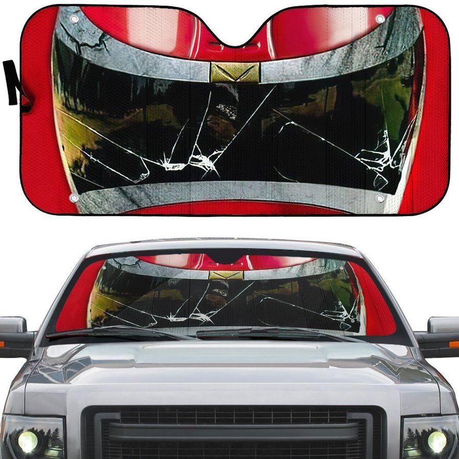 Power Rangers In Space Red Ranger Custom Car Auto Sunshade Windshield Accessories Decor Gift