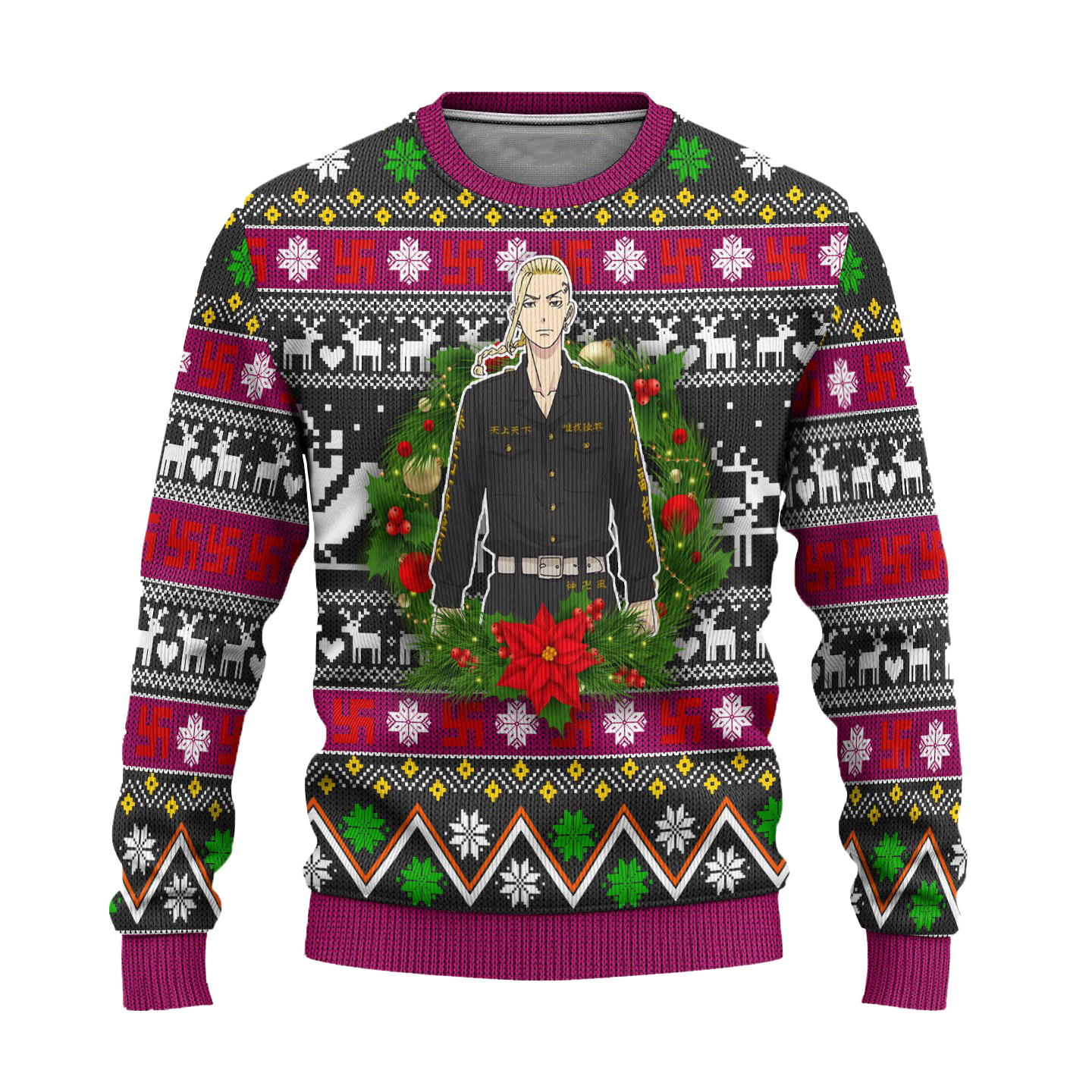 Ken Ryuguji Anime Ugly Christmas Sweater Custom Tokyo Revengers Xmas Gift