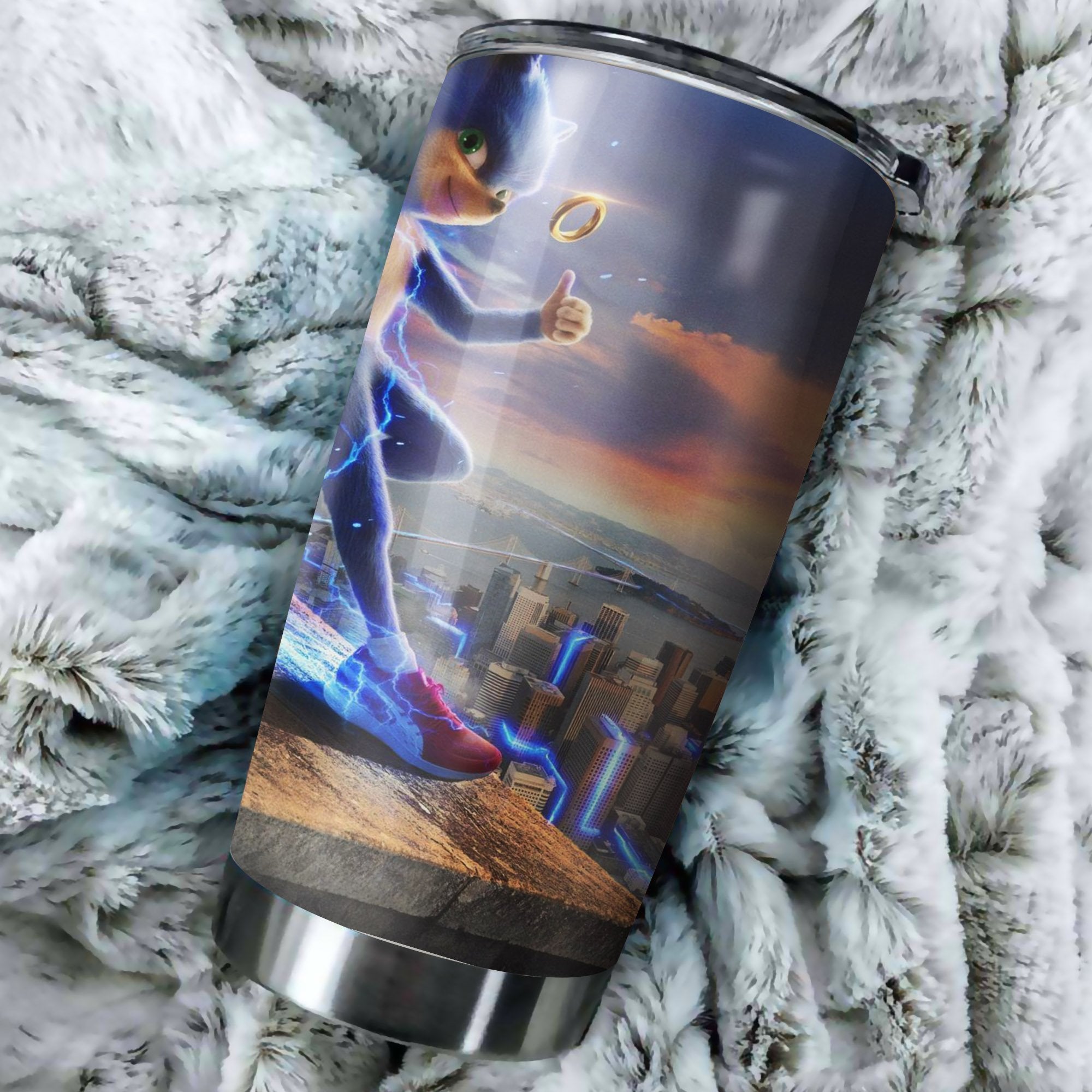 Sonic The Hedgehog Hd Tumbler Best Perfect Gift Idea Stainless Traveling Mugs 2021