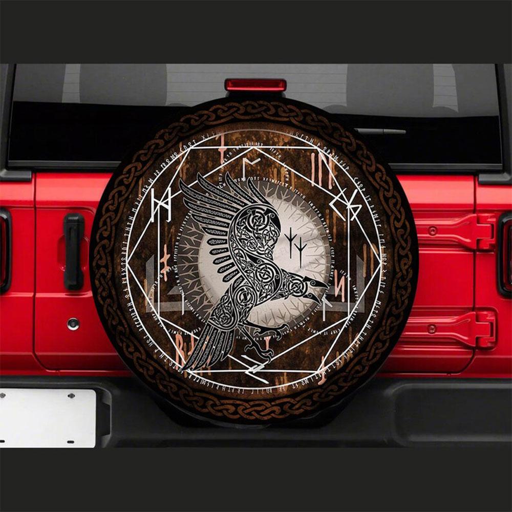 Viking Vedrfolnir Car Spare Tire Cover Gift For Campers