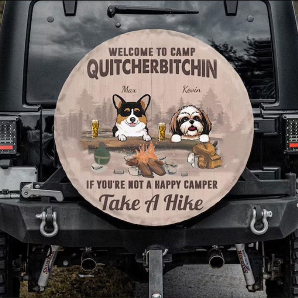 Welcome To Camp Quitcherbitchin Car Spare Tire Cover Gift For Campers