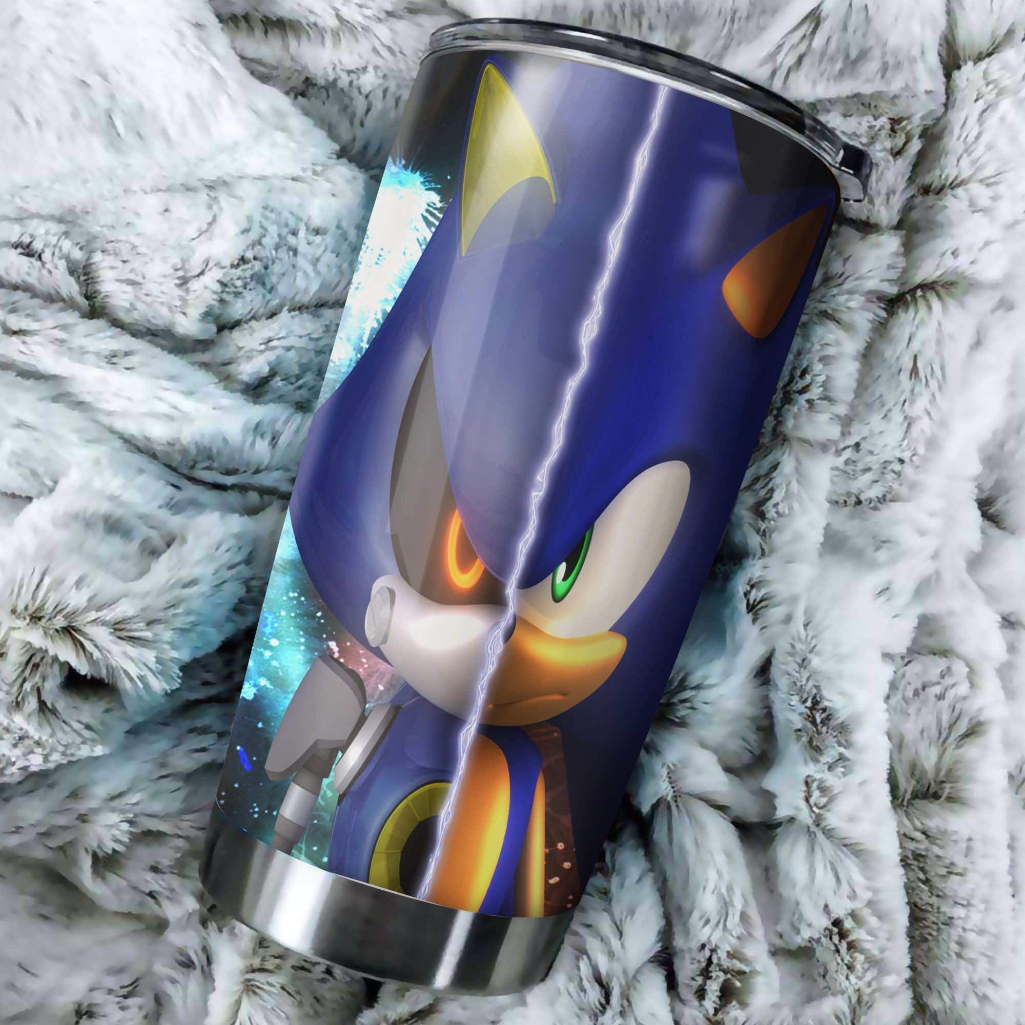 Sonic The Hedgehog Sonic Vs Metal Sonic Tumbler Best Perfect Gift Idea Stainless Traveling Mugs 2021