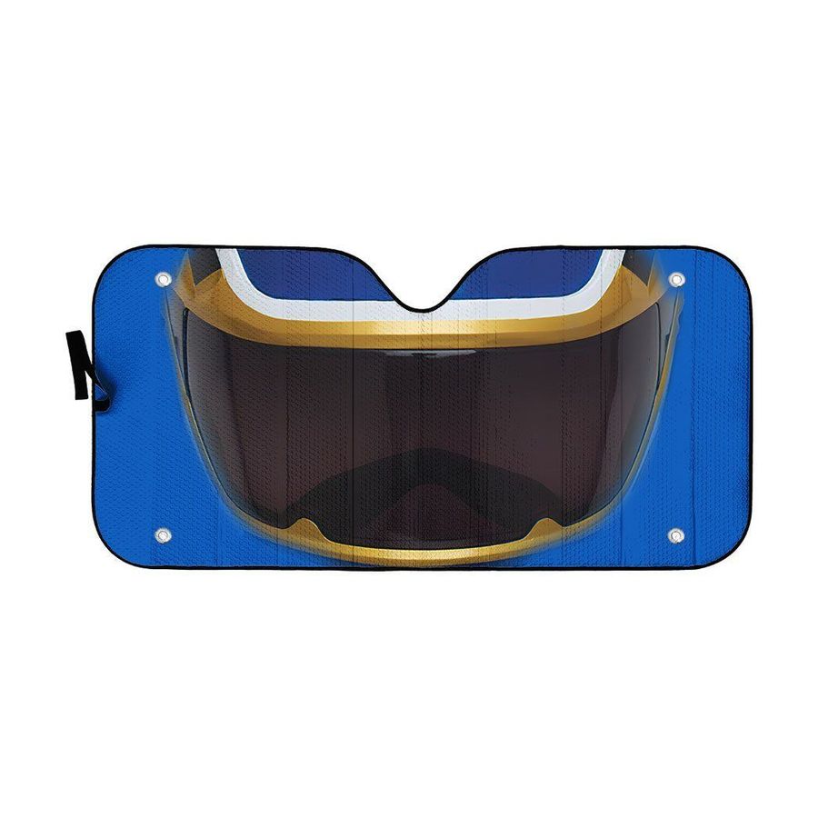 Power Rangers Megaforce Blue Ranger Helmet Custom Car Auto Sunshade Windshield Accessories Decor Gift