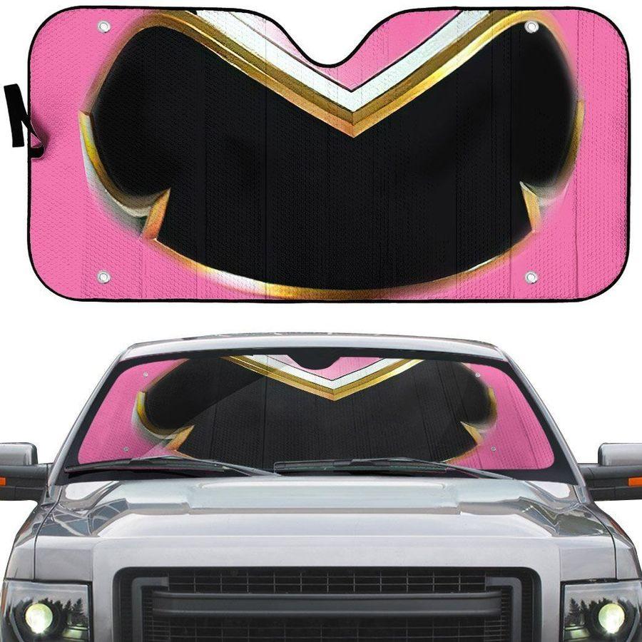 Power Rangers Megaforce Pink Ranger Helmet Custom Car Auto Sunshade Windshield Accessories Decor Gift
