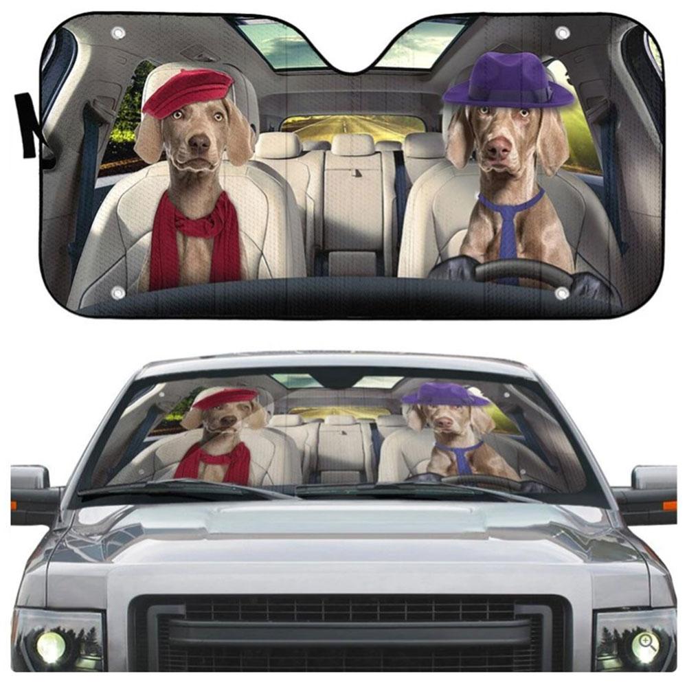 Weimaraner Dog Car Auto Sun Shades Windshield Accessories Decor Gift