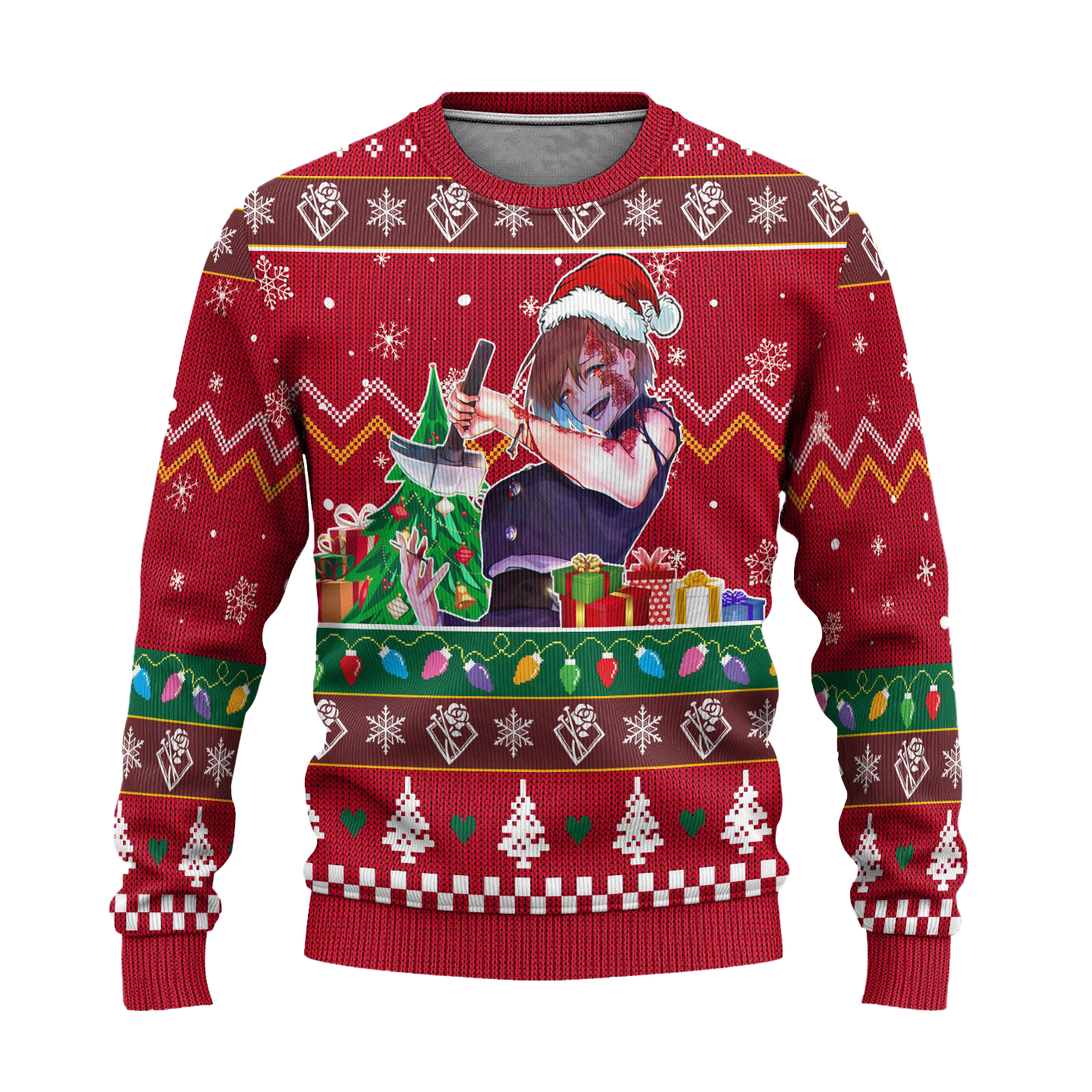 Nobara Kugisaki Ugly Christmas Sweater Custom Jujutsu Kaisen Anime Xmas Gift