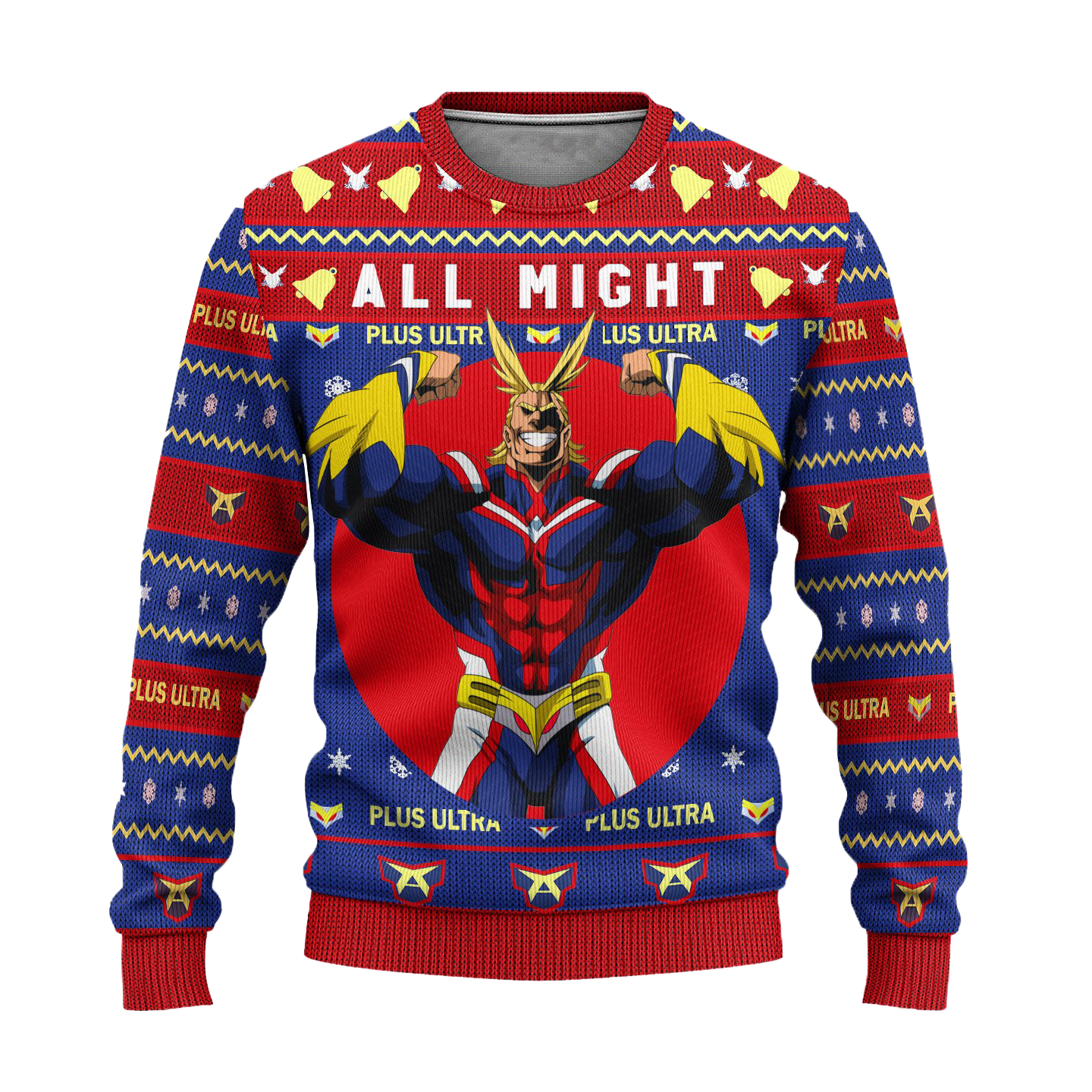 My Hero Academia Anime Ugly Christmas Sweater Custom All Might Xmas Gift