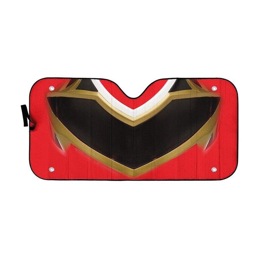 Power Rangers Megaforce Red Ranger Helmet Custom Car Auto Sunshade Windshield Accessories Decor Gift