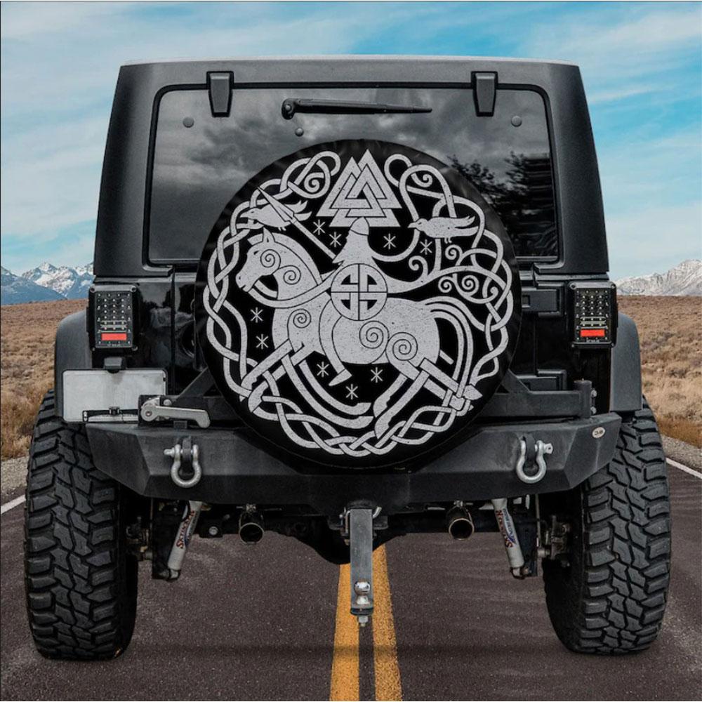 Viking Mystic Car Spare Tire Cover Gift For Campers