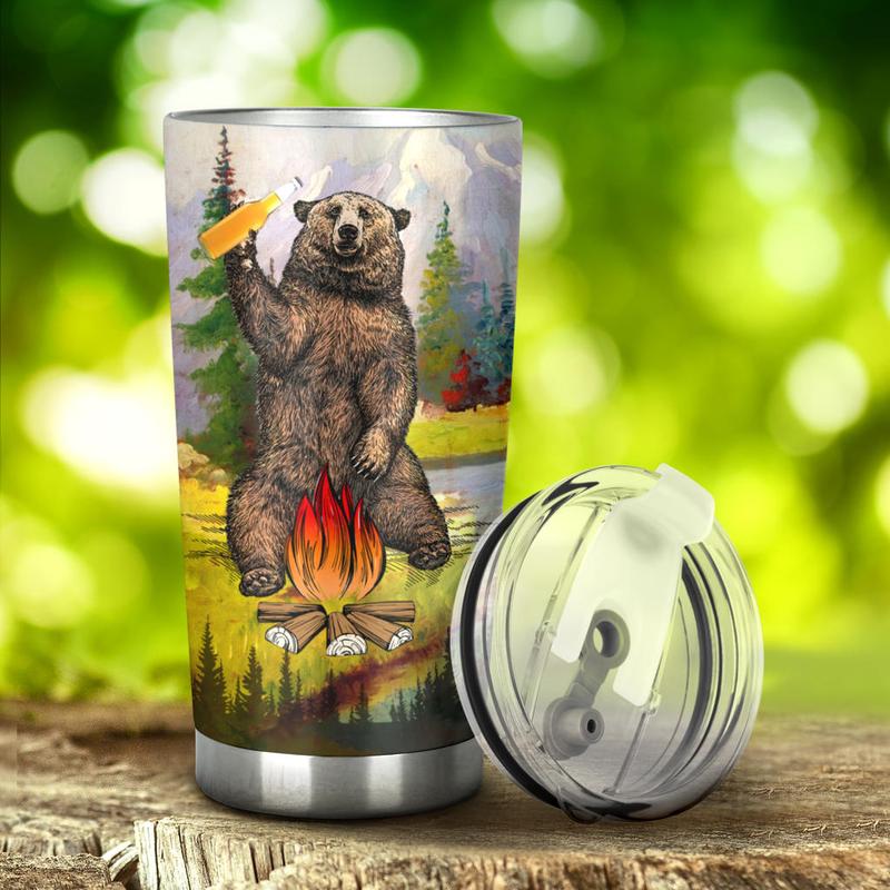 Bear Beer Camping Camfire Tumbler 14 2021