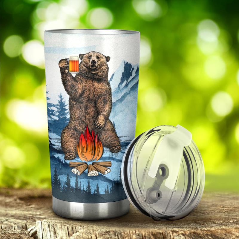 Bear Beer Camping Camfire Tumbler 12 2021