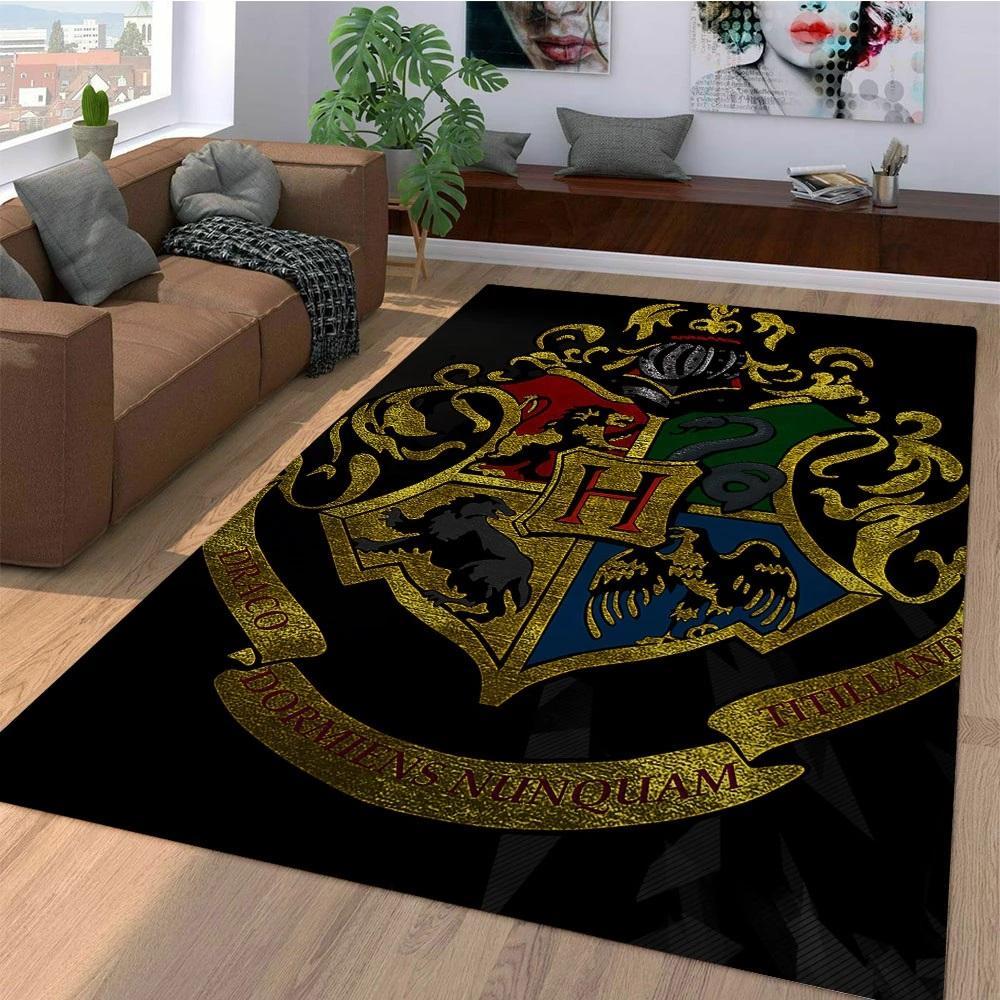 Hogwarts Logo Harry Potter Area Rug Home Decor Bedroom Living Room Decor