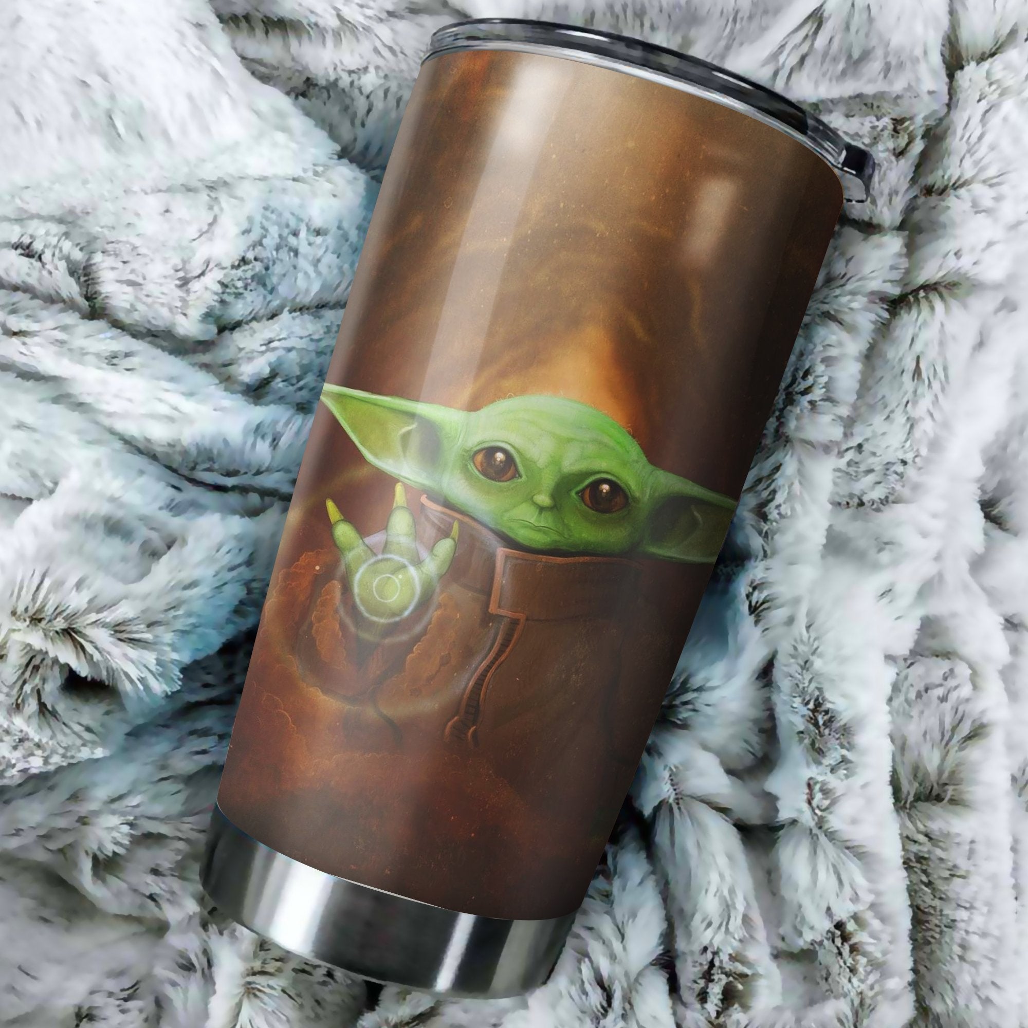 Baby Yoda Force Unleashed Tumbler Best Perfect Gift Idea Stainless Traveling Mugs 2021