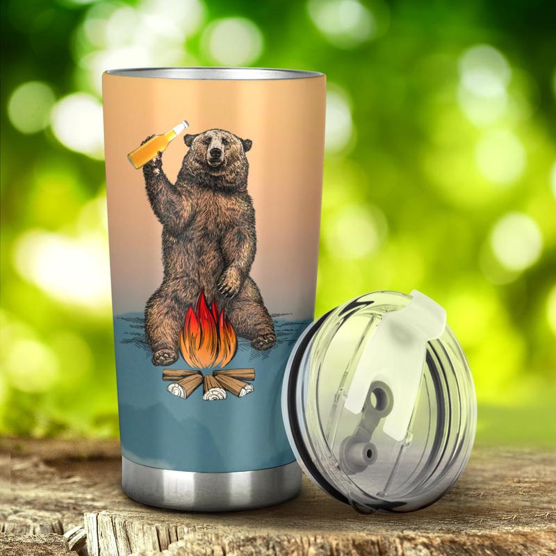 Bear Beer Camping Camfire Tumbler 15 2021