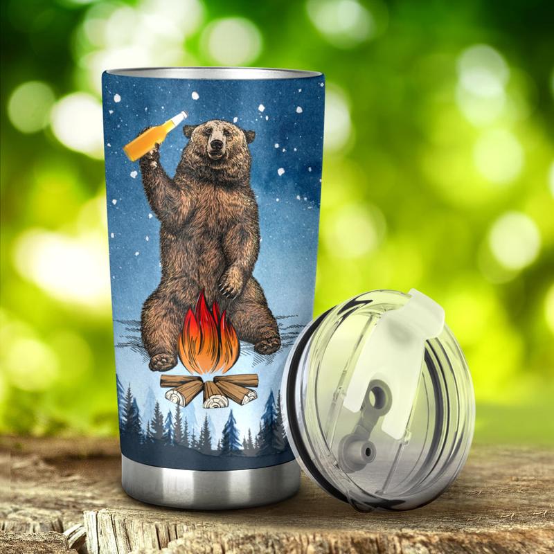 Bear Beer Camping Camfire Tumbler 10 2021