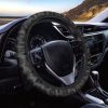 Black Leopard Print Car Steering Wheel Cover