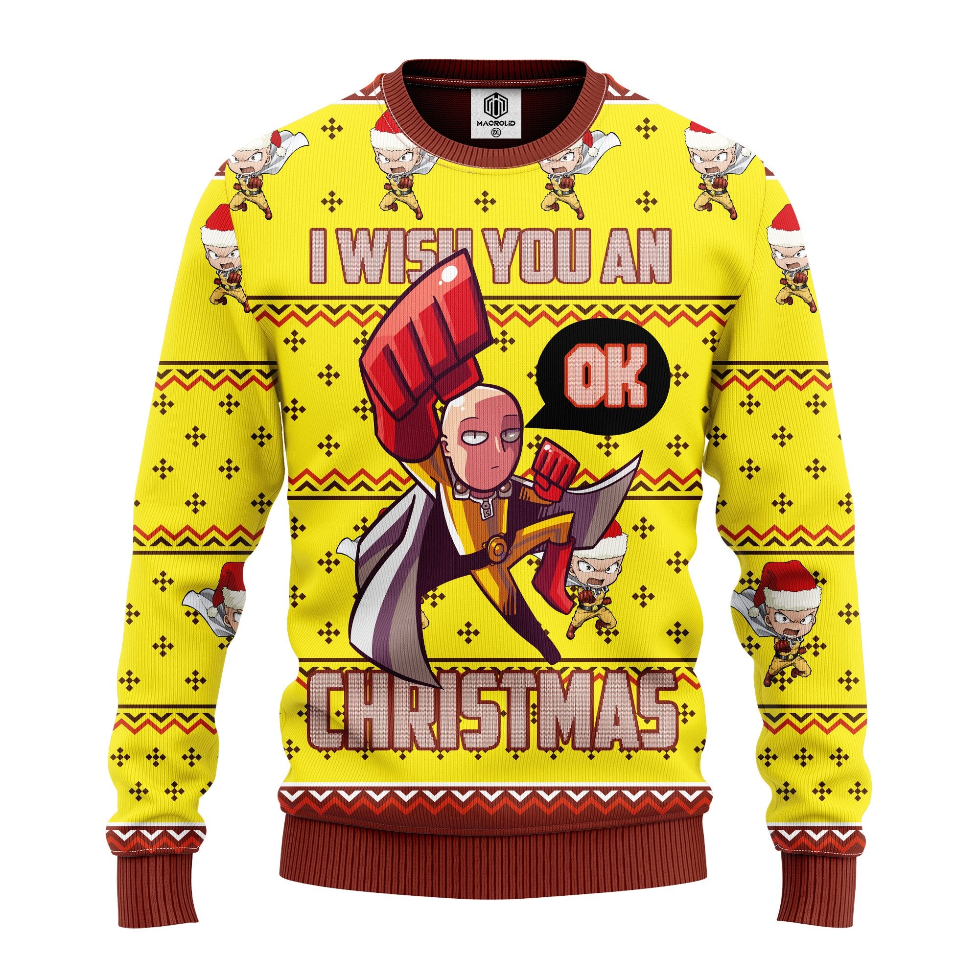 One Punch Man 3D Ugly Christmas Sweater Amazing Gift Idea Thanksgiving Gift