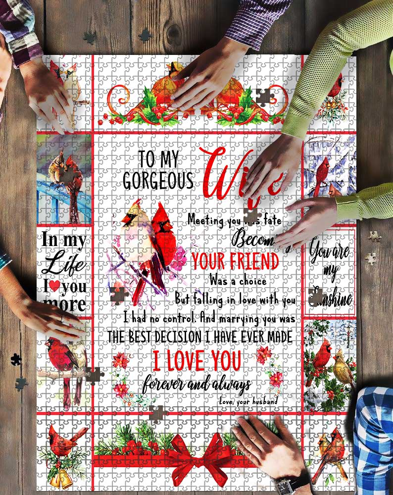 To My Gorgeous Wife Puzzle