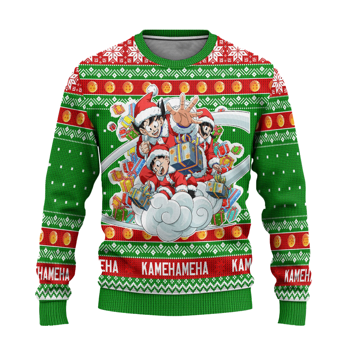 Goku x Gohan x Chi Chi Dragon Ball Anime Ugly Christmas Sweater Xmas Gift
