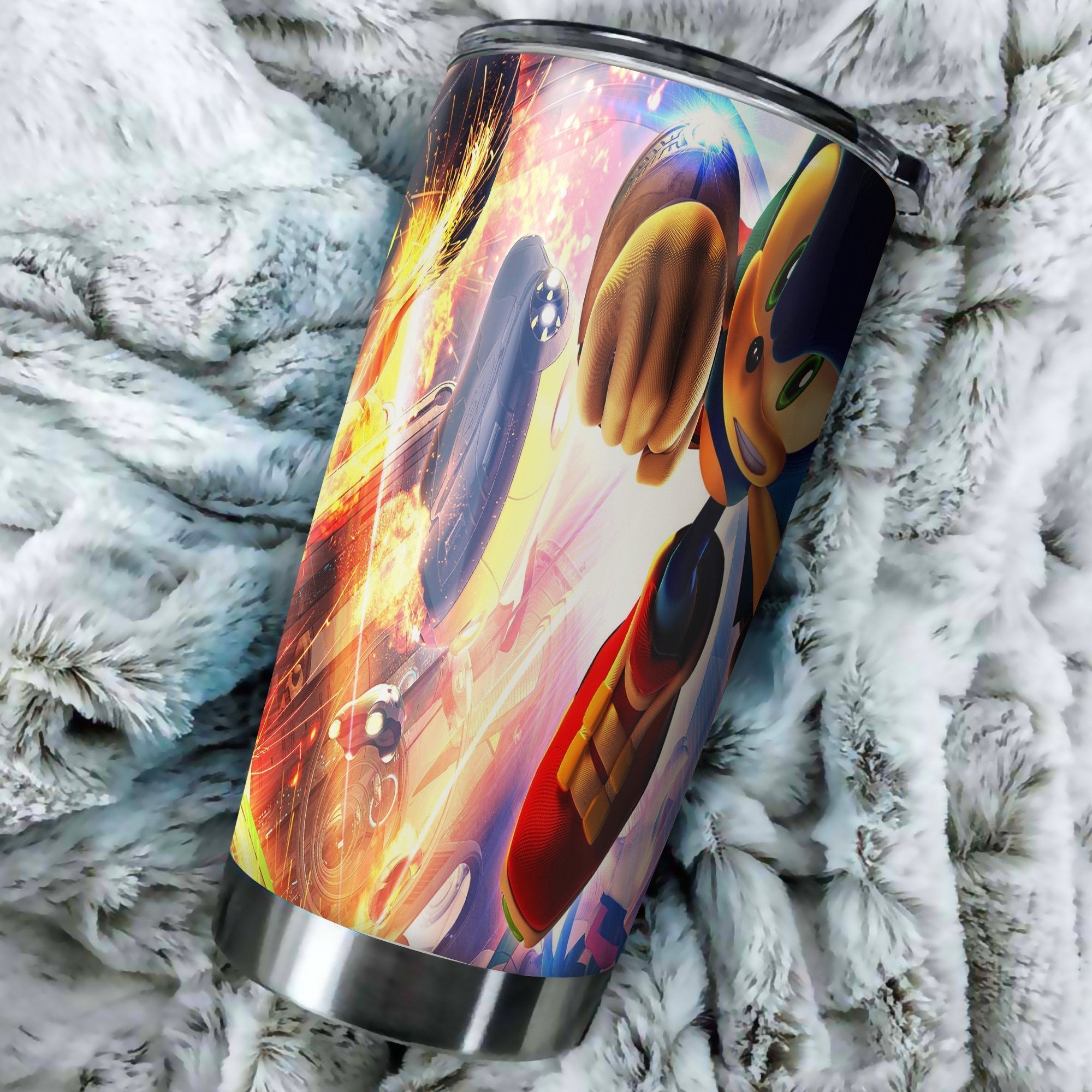 Sonic The Hedgehog Tumbler Best Perfect Gift Idea Stainless Traveling Mugs 2021