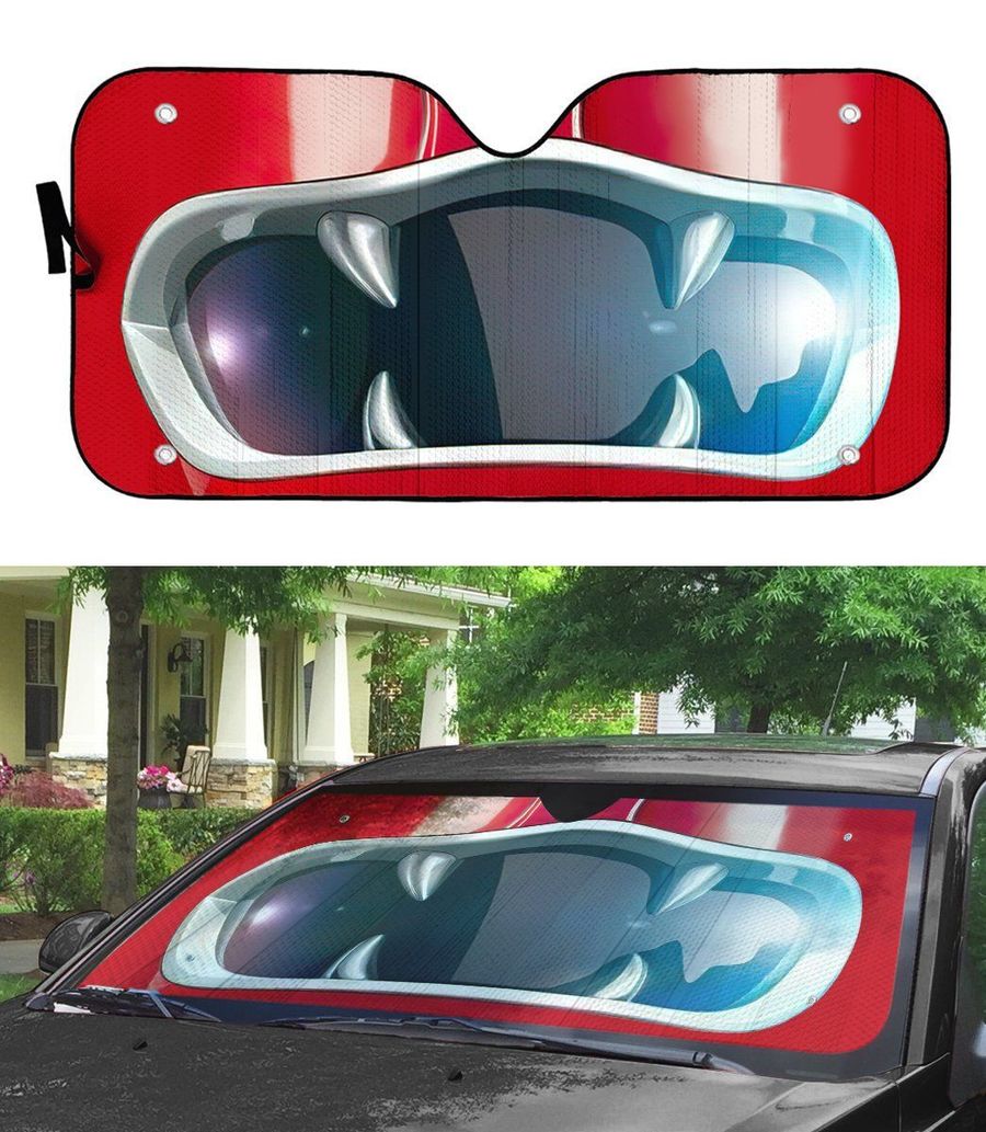 Power Rangers Wild Force Red Ranger Custom Car Auto Sunshade Windshield Accessories Decor Gift