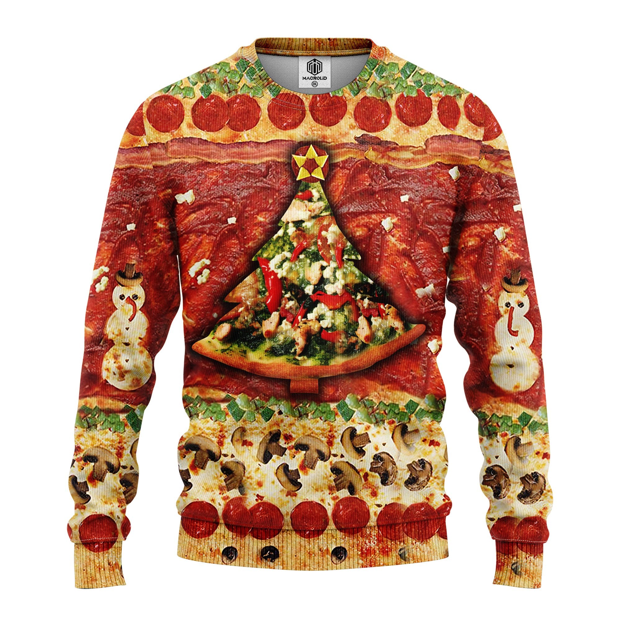 Pizza 3D Ugly Christmas Sweater Amazing Gift Idea Thanksgiving Gift