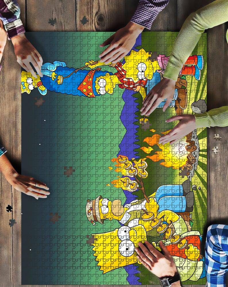 The Simpson Family Picnic Mock Puzzle