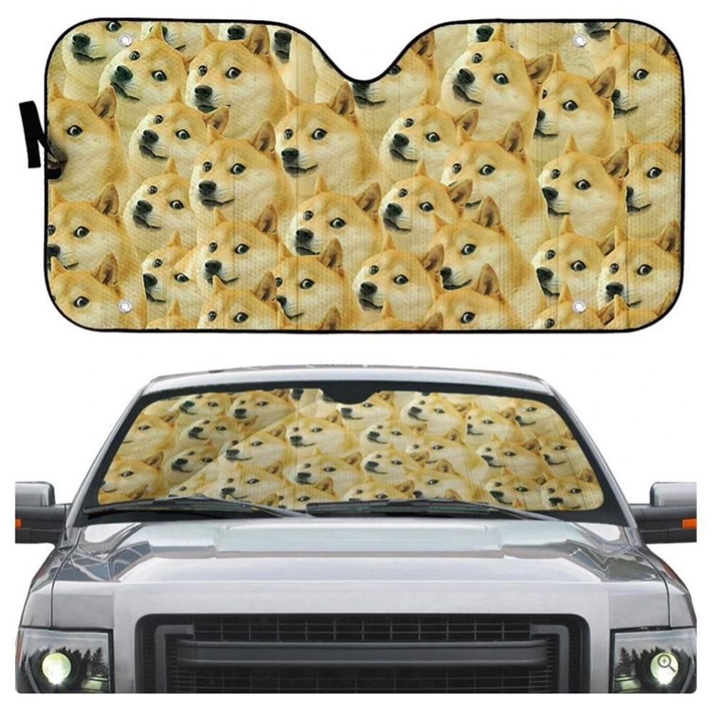 Doge Meme Custom Car Auto Sun Shades Windshield Accessories Decor Gift