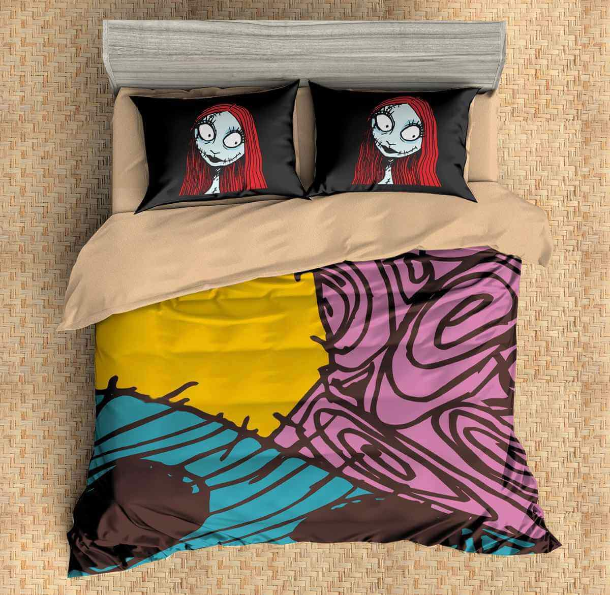 3D Bedding Set The Nightmare Before Christmas Duvet Cover Set 3Pcs Flat Sheet Pillowcases 1