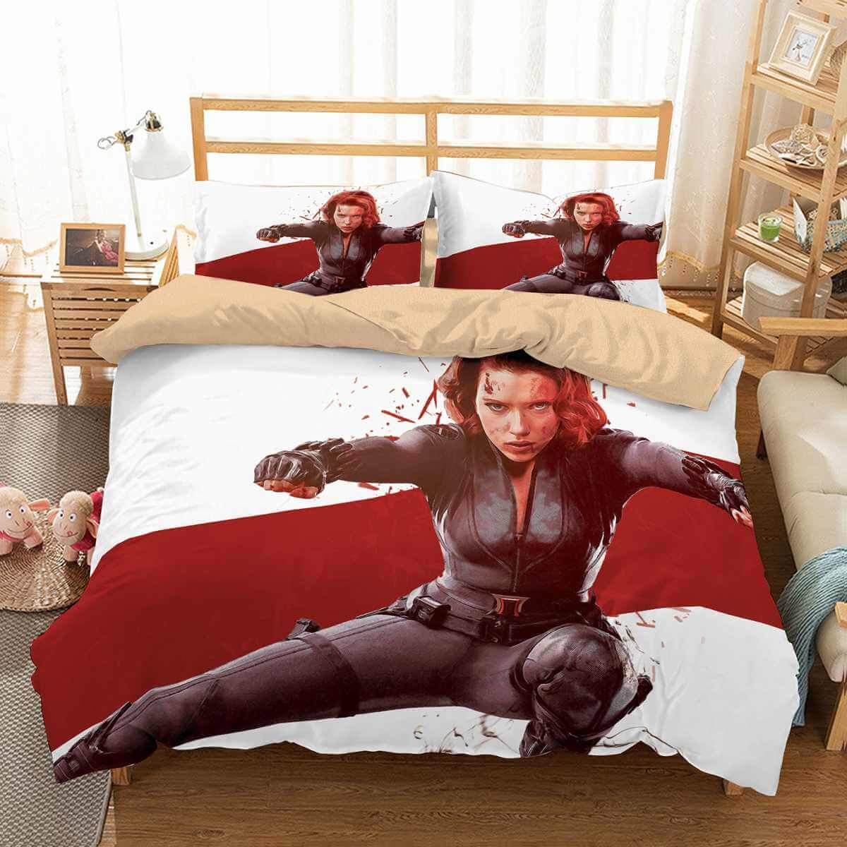 3D Customize Black Widow Bedding Set Duvet Cover Set Bedroom Set Bedlinen